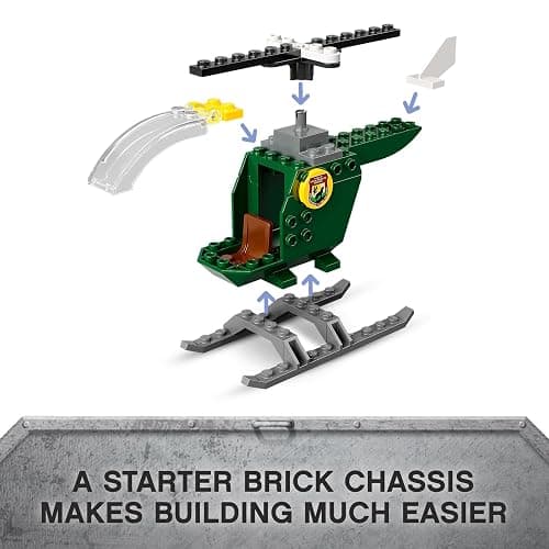 LEGO Jurassic World T. rex Dinosaur Breakout Set, Dino Toys for Preschool Kids, Boys and Girls Aged 4 Plus, with Airport, Helicopter and Buggy Car, Birthday Gift Idea 76944 thumbnail 9