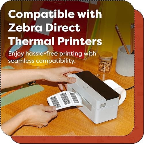 Aegis Adhesives - 2.25" X 2" Square Direct Thermal Labels (8400 Count, 12 Rolls) - QR Code Stickers, Address Tags, Barcode Labels, Product Packaging - Compatible with Zebra and Rollo Printers thumbnail 5