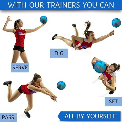 OVANTO Volleyball Training Equipment Aid – Solo Volleyball Equipment in 4 Styles to Serve, Spike, Set and Pass Like a Pro - Adjustable Volleyball Practice Equipment Gift for Beginners & Experts thumbnail 6
