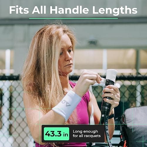 ADV Dry Tennis Overgrip Tape - 3, 6, 12, 30, 60 Pack - FeltTac Tennis Racket Grip Tape - Ultra Absorbent Tennis Grip Tape - Comfort Tennis Racket Grips - Tennis Grips Overgrip thumbnail 6