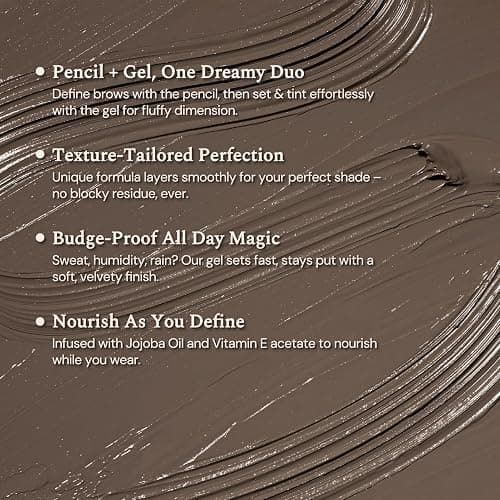Flower Knows The Sweetie Bear Dual-Ended Brow Gel & Pencil,Long Lasting with Precision Tip,Eyebrow Definer Pencil,Creates Full,Natural-Looking,Tames and Combs Brow Brush(01 Taupe Brown) thumbnail 3