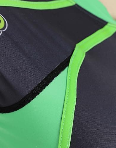 Micotaku Miraculous Cat Noir Black Green Long Sleeve Women's One-Piece Swimsuit thumbnail 4