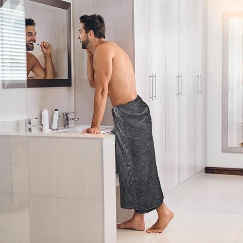 Utopia Towels Jumbo Bath Sheet 2 Piece, 600 GSM, 35 by 70 Inches, 100% Ring Spun Cotton, Absorbent and Quick Dry Extra Large Bath Towel, Grey thumbnail 2