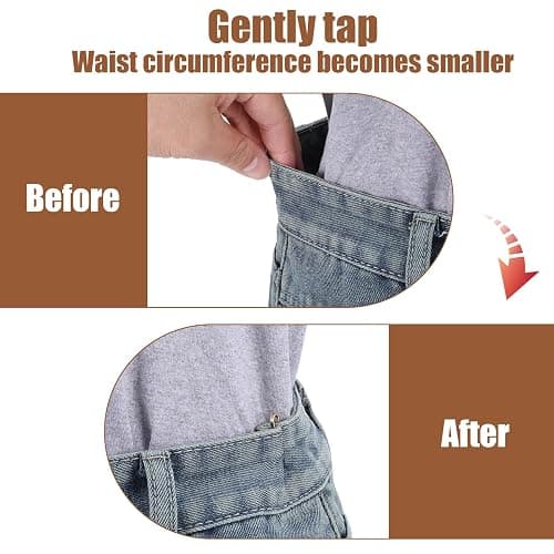 Tucnoeu 30pcs Pant Waist Tightener Metal Clips for Loose Jeans, Reusable Waist Cincher Clip, Adjustable Pant Clips for Waists Tightener, No Sewing Required (Gold, Silver, Gunmetal) thumbnail 3