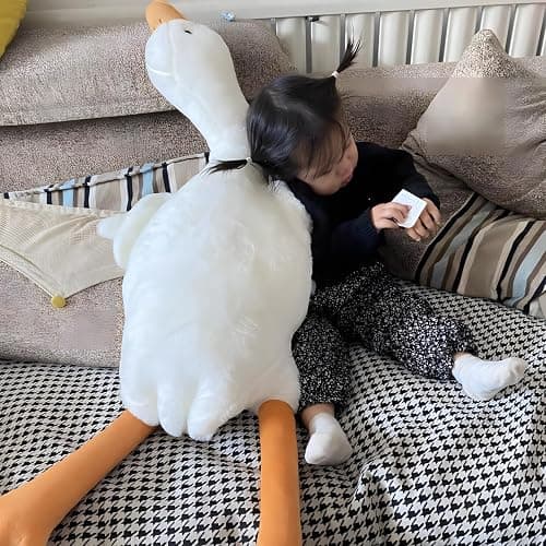 Ryttir Giant Goose Plush - 35" Extra Soft Goose Stuffed Animal Hugging Pillow with Rotund Belly,Safety Nursery Decor & Sensory Comfort Toy,Cuddle Companion for Kids(Christmas Gender Neutral Gift) thumbnail 7