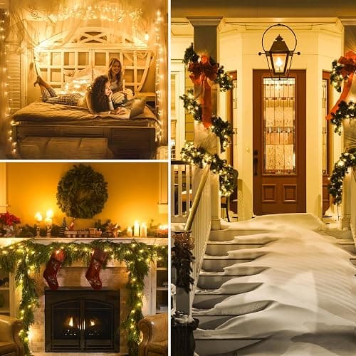 Extra-Long 300LED Christmas Lights Outdoor Indoor, Upgraded Warm White String Lights for Bedroom, Waterproof 13 Modes Plug in Twinkle Fairy String Lights for Home Party Wedding Garden (Warm White) thumbnail 8