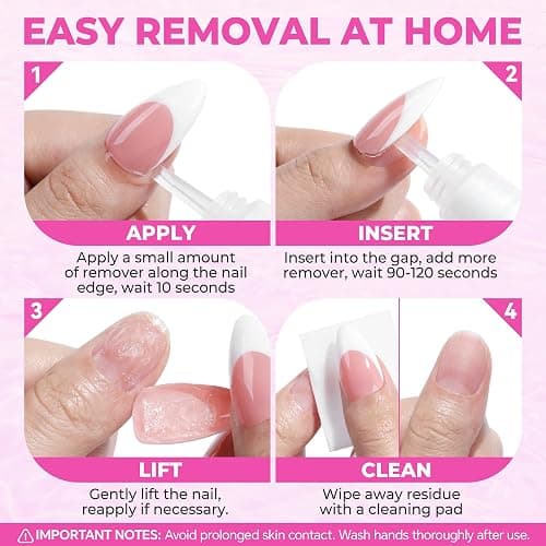 Luckyfairy Nail Glue Remover for Press on Nails, 15ml Acetone-free Nail Polish Remover, Multi-Functional Glue Remover for Nails Tips, Quick Easy Gentle Removal, Not for Gel Polish thumbnail 7