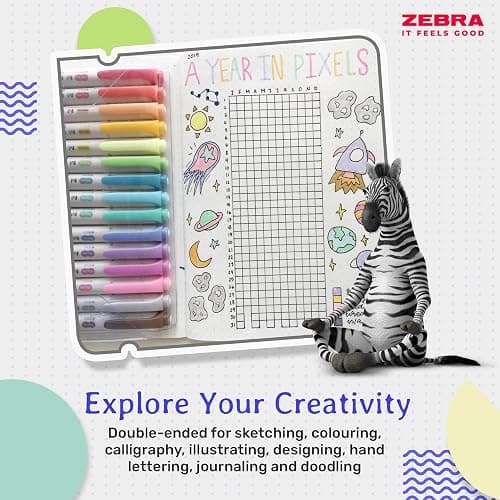 Zebra Mildliner Creative Marker Double Ended Soft Mild Color 15 Pack thumbnail 3