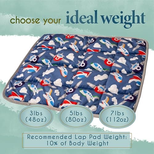 Florensi Weighted Lap Pad for Kids, 5 lbs - Weighted Blanket for Kids, Teenagers, Boys, Girls - Soft, Warm, Comfortable - Sensory Weighted Lap Blanket & Calm Down Corner Supplies - 20" x 23" thumbnail 5