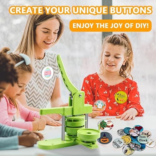 Button Maker Machine 75mm (3 in) Installation-Free, DIY Button Pin Maker Machine, Button Badge Press Machine with Free 100 Sets Button Maker Supplies & Pictures & Circle Cutter & Magic Book thumbnail 4