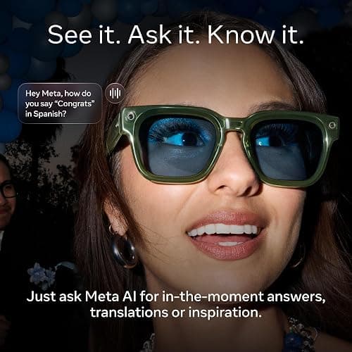 Meta Fury Classic Black | Smart AI glasses for Women, Men — Meta AI, 12MP Camera, Live Translate — 3K HD Resolution — 8+ Hour Battery — Brown Gradient Lenses thumbnail 3