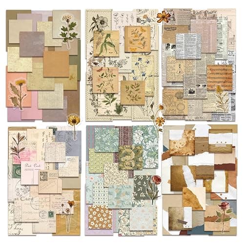 slapaflife 450 PCS Vintage Scrapbook Supplies Junk Journal Supplies, Scrapbook Supplies Kit Include Flowers for Scrapbooking, Planner, Craft Supplies - Image 1