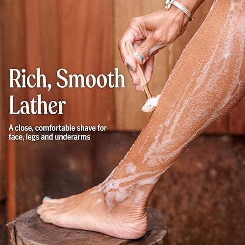 Dr. Bronner's - Organic Shaving Soap (Tea Tree, 7 Ounce) - Certified Organic, Sugar and Shikakai Powder, Soothes and Moisturizes for Close Comfortable Shave, Use on Face, Underarms and Legs thumbnail 6