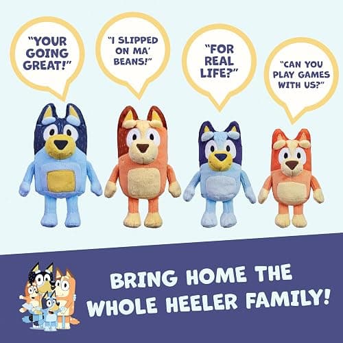 Bluey Talking Plush Toy, 13” Bluey Toys Plush Stuffed Animal, Singing Dog Toys for Kids with 9 Different Phrases, Musical Talk Back Toy Gift for Kids - Bluey thumbnail 10