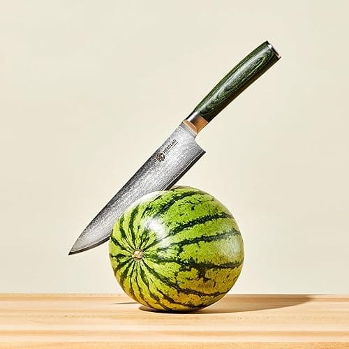HexClad Chef's Knife, 8-Inch Japanese Damascus Stainless Steel Blade, Pakkawood Handle - 8-Inch Chef's Knife thumbnail 8