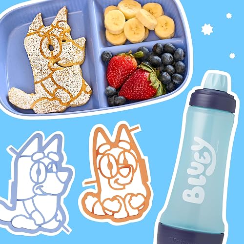 Whiskware Bluey Pancake Batter Mixer Art Kit, 4 Cups of Batter, Blue/Peach | No Mess | Dishwasher Safe | Blenderball Mixes Ingredients As You Shake | Kitchen | Camping | Waffle Batter Mixer thumbnail 5