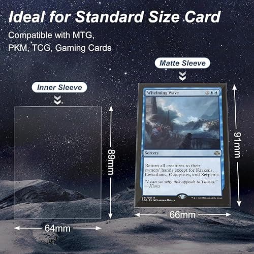600 Pack Card Sleeves, Perfect Fit Inner Sleeves Ideal for Double-Sleeving, Trading Card Sleeve Compatible with MTG, TCG, Gaming Cards thumbnail 3