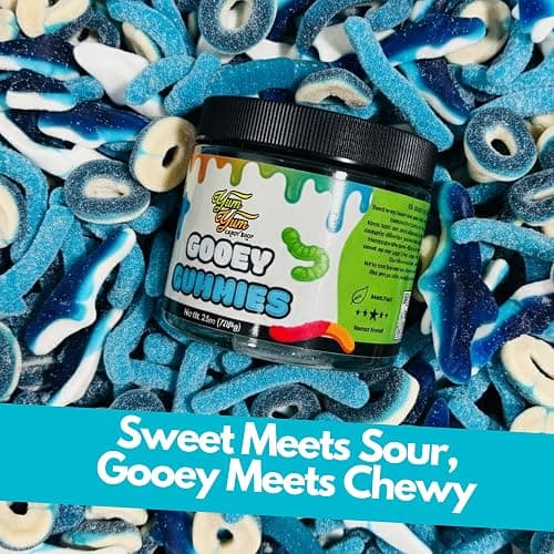 Sour Gooey Gummies, Sour Blue Raspberry Candy, Gummy Candy Mix, Ooze Gummies, Liquid Gummy 13 oz thumbnail 6