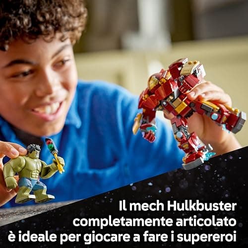 LEGO | Marvel Battaglia Epica: Hulkbuster vs. The Hulk - Giocattolo dei Supereroi con 2 Action Figure e Minifigure di Iron Man - Idea Regalo per Bambini da 9 Anni in su Fan degli Avengers - 76343 thumbnail 5