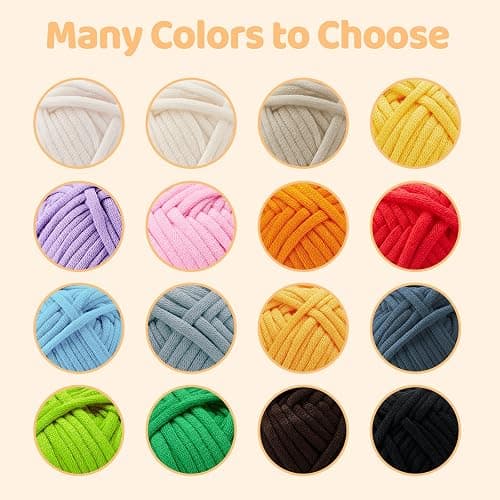 EILYEE Easy Yarn for Crocheting and Knitting #4 Medium Weight - Easy-to-See Stitches, Beginner-Friendly Cotton-Nylon Blend Yarn, White, 165 g/5.8 oz,3 Pack thumbnail 6