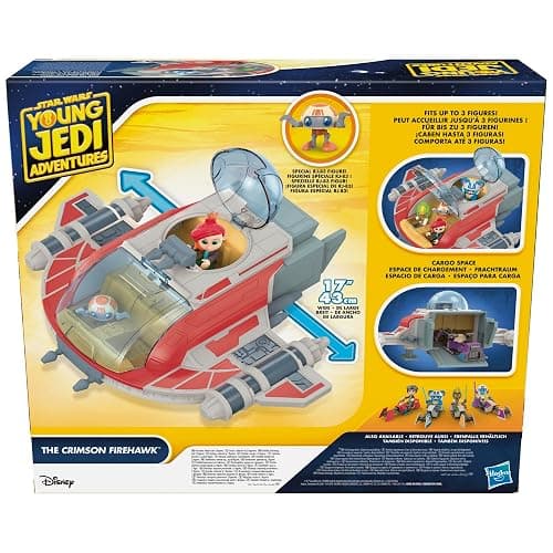 Star Wars: Young Jedi Adventures The Crimson Firehawk, 17-Inch Ship with 2 Action Figures, Toys, Preschool Toys for 3 Year Old Boys & Girls thumbnail 19