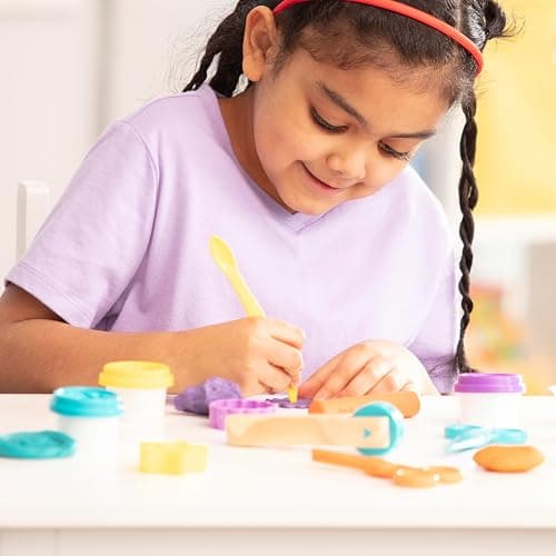 Melissa & Doug Created by Me! Cut, Sculpt, and Roll Modeling Dough Kit with 8 Tools and 4 Colors of Modeling DoughStampers, Arts and Crafts for Kids Ages 3+ thumbnail 8