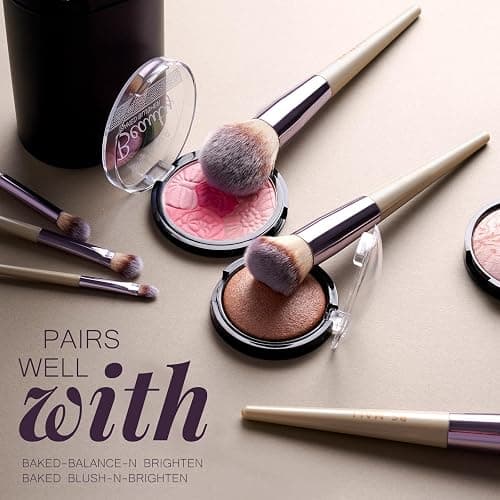 BS-MALL Makeup Brush Set 18 Pcs Professional Foundation Powder Concealers Eyeshadow Blush Synthetic Makeup Brushes with Labeled instruction Black Case Upgraded Version | Professional Foundation Powder Concealers Eyeshadow Blush Synthetic Makeup Brushes thumbnail 3