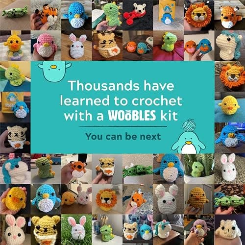 The Woobles Crochet Kit for Beginners - Easy Arts and Crafts Knitting & Crochet Animals Kit As Seen On Shark Tank - Fred The Dinosaur thumbnail 7