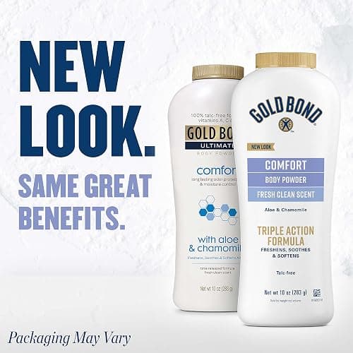 Gold Bond Comfort Body Powder, 10 oz., Talc-Free, Fresh Clean Scent With Aloe & Chamomile thumbnail 2