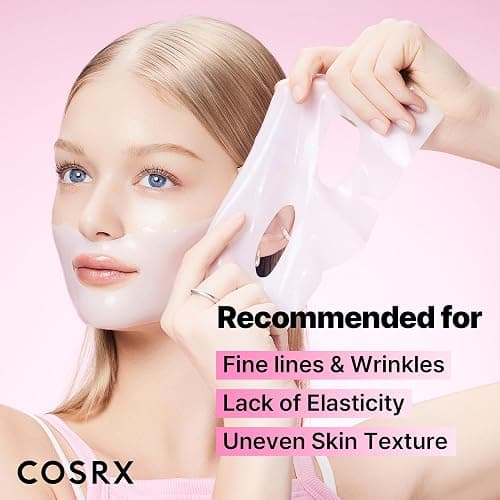 COSRX Pink Peptides Collagen Lifting Glow Hydrogel Face Masks Skincare 3 EA, Collagen Face Mask, Travel Essentials, Overnight Face Mask, Korean SkinCare thumbnail 5