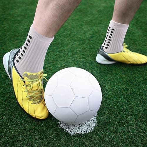 Yufree Soccer Grip Socks for Ultra Traction, 4 Pairs | Breathable moisture-wicking fabric, comfortable secure fit, wash-durable construction, built for training and games thumbnail 2