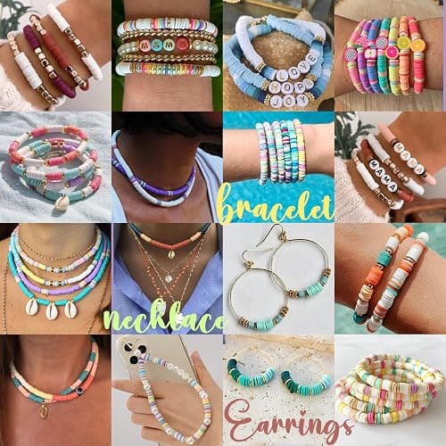 Sunlode 30,000Pcs Clay Beads Bracelets Making Kit, Beads for Bracelets 6 Boxes Bead for Jewelry Making Kit Friendship Bracelet Gifts Trendy Stuff Letter Bead Craft Adult thumbnail 4