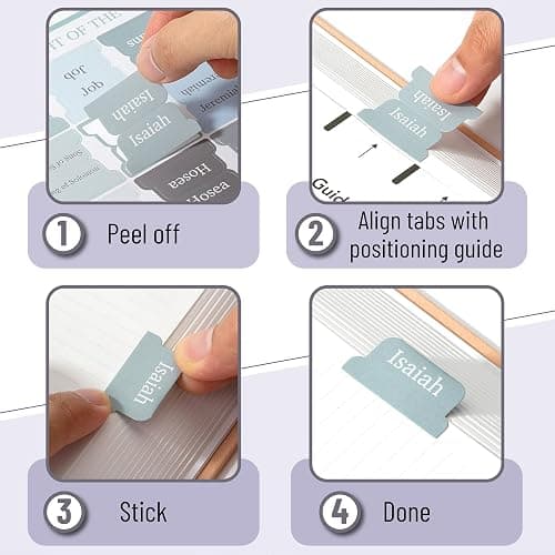 Mr. Pen- Bible Tabs, 75 Tabs, Laminated Bible Tabs for Women and Men, Bible Tabs for Study Bible, Bible Index Tabs, Bible Book Tabs, Bible Labels Tabs, Mr Pen Bible Tabs thumbnail 4