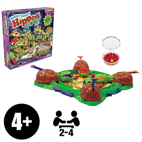 Hasbro Games Hungry Hungry Hippos: Teenage Mutant Ninja Turtles Edition Game | Ages 4 and Up | 2 to 4 Players | Kids Board Games | Gifts for Preschoolers (Amazon Exclusive) thumbnail 10