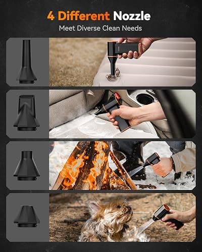 WOLFBOX MF50 Compressed Air Duster-110000RPM Super Power Electric Air Duster, 3-Gear Adjustable Mini Blower with Fast Charging, Dust Blower for Computer, Keyboard, House, Outdoor and Car thumbnail 5