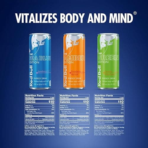 Red Bull Energy Drink Variety 2025 Advent Calendar Pack, with 80mg Caffeine, Taurine & B Vitamins, 8.4 fl. oz. - 24 Cans thumbnail 6