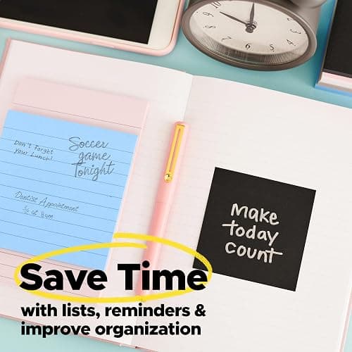 Post-it Super Sticky Notes, 3 x 3 in, Simply Serene, 5 Pads, 90 Sheets/Pad | School Supplies and Oﬃce Supplies, 2X the Sticking Power thumbnail 9