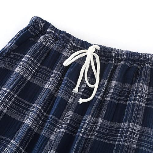 STMAHER 2 Pack Men's Cotton Pajama Bottoms Lightweight Sleep Lounge Pants Plaid Sleepwear Long Pj Pants With Pocket thumbnail 2