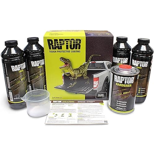 U-POL Raptor Black Urethane Spray-On Truck Bed Liner Kit, Protective Paint with Spray Gun, for Tailgates & Trucks, Vehicle Undercoating, 4 Quart Kit thumbnail 2