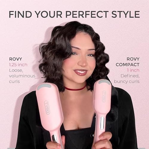 Curling Iron Hair Crimper Waver - TYMO ROVY Beach Waves Curling Wand, Ionic Deep Waver Hair Curler Tool with Ceramic 3 Barrel for Women, Dual Voltage, Anti-Scald, Easy to Use, Pink, 1 Inch thumbnail 7