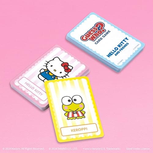 Guess WHO? Card Game: Hello Kitty and Friends, Featuring 20 Characters, My Melody, Kuromi, Badtz-Maru and More, Family Friendly Deduction Game, Officially Licensed Merchandise & Collectible thumbnail 7