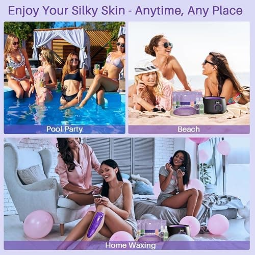 BLITZWAX Brazilian and Bikini Waxing Kit for Women, Hard Wax Warmer for Face, Legs and Body, At Home Hair Removal Kit, Beginner Friendly, Fast Heating, 51 Accessories, 6 Types Wax Bean Formula thumbnail 9