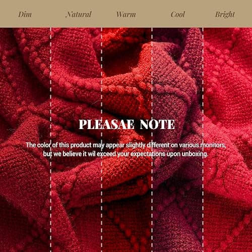 BATTILO HOME Christmas Decor Red Throw Blanket for Couch, Boho Bed Throws for Foot of Bed, Decorative Red Throws for Sofa Living Room, 50"x60" thumbnail 7