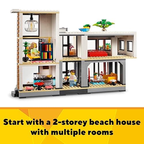 LEGO Creator 3in1 Modern House to 3-Storey City Building to Forest Cabin Set, Model Building Kit for Kids, Gift Idea for 9 Plus Year Old Boys and Girls 31153 thumbnail 7