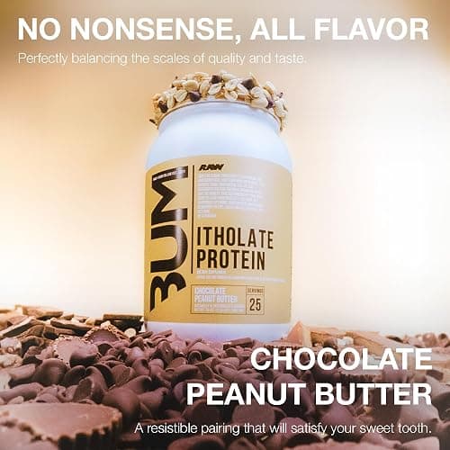 RAW Whey Isolate Protein Powder, Chocolate Peanut Butter (CBUM Itholate) - 100% Grass-Fed Sports Nutrition Powder for Muscle Growth & Recovery - Low-Fat, Low Carb, Naturally Flavored - 25 Servings thumbnail 4