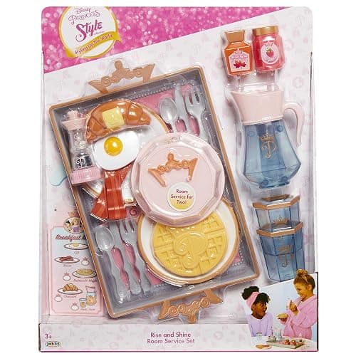 Disney Princess Style Collection Room Service Pretend Play Toy Set - with Serving Tray, Plate Cover, Pitcher & More for A Great Pretend Travel Experience - Girls Ages 3+ thumbnail 7
