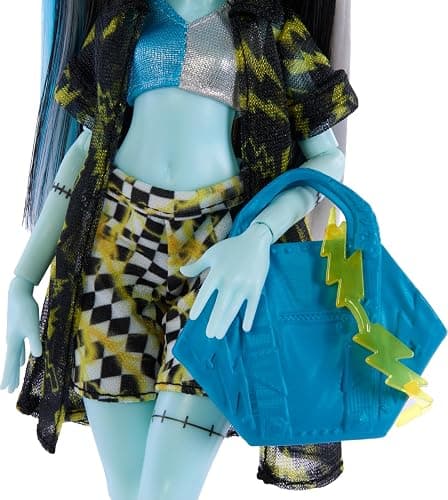 Monster High Scare-adise Island Frankie Stein Doll with Swimsuit, Coverup & Beach Accessories Like Hat, Volleyball & Tote thumbnail 4