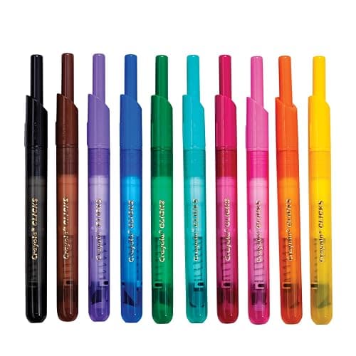 Crayola Clicks Retractable Tip Markers (10ct), Stocking Stuffers for Kids & Toddlers, Cone Tip Washable Art Marker Set, Coloring Book Supplies, No Dry, 3+ thumbnail 3
