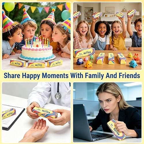 2 Packs Slow Rising Butter Squishy, Squishies Butter Squeeze Toys Pack Sensory Stress Relief Soft & Stretchy Fidget Toy for Party Favors Squishy Butter thumbnail 6