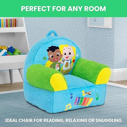 Delta Children - CoComelon Cozee Buddy Kids Chair, Blue thumbnail 9